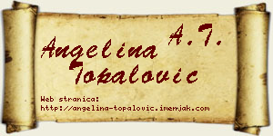 Angelina Topalović vizit kartica